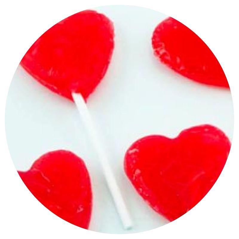 Heart Lollipops.